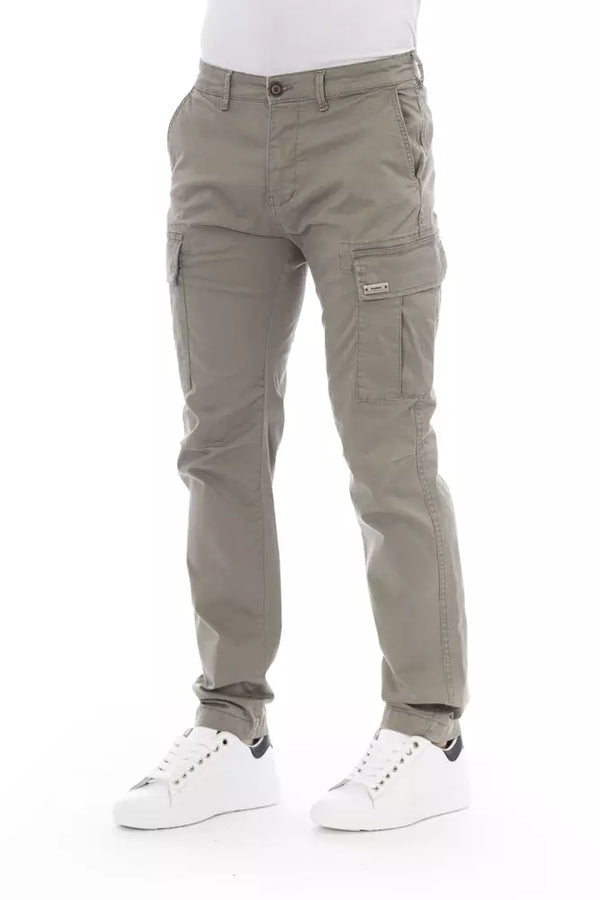 Pantalone Cargo da uomo in cotone beige