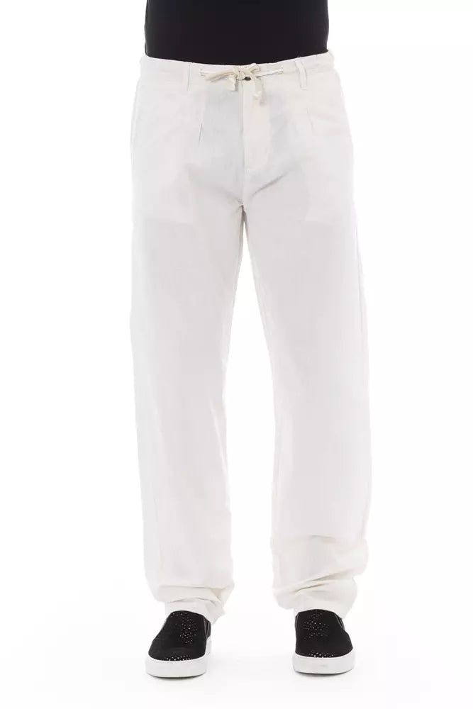 Pantaloni da uomo in cotone bianco