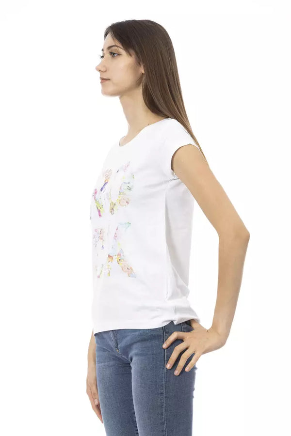 Top donna in cotone bianco