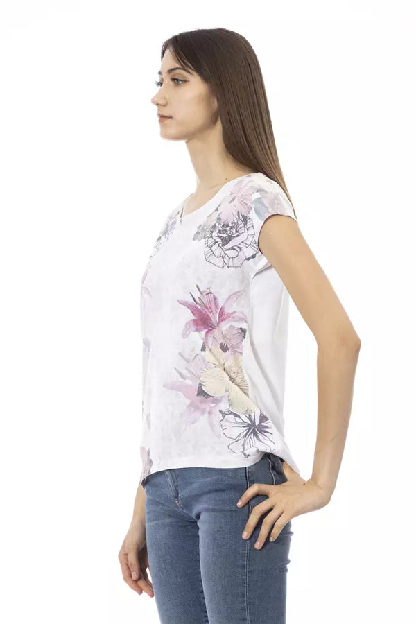 Top donna in cotone bianco