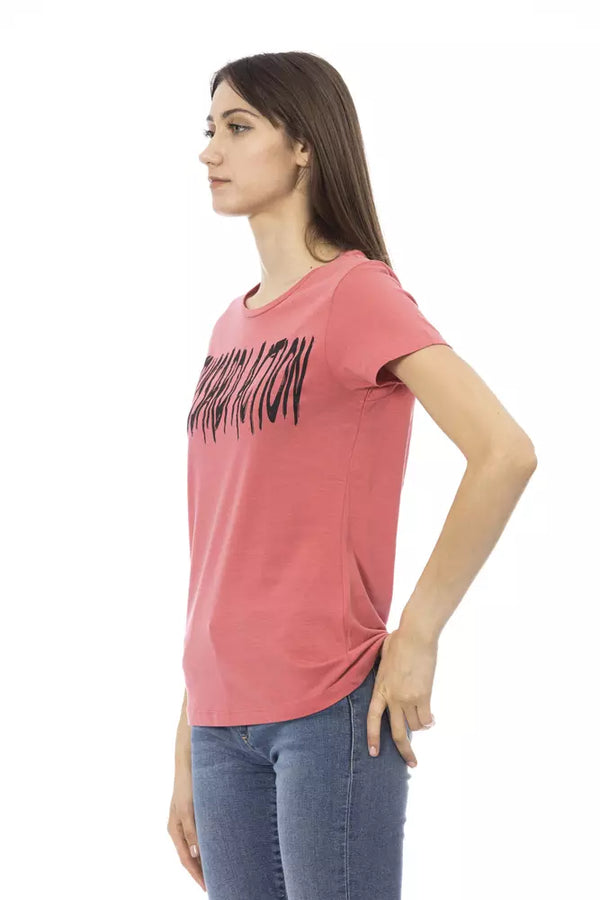 Top donna in cotone rosa