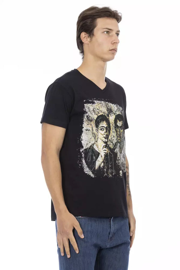 Black Cotton Men's T-Shirt