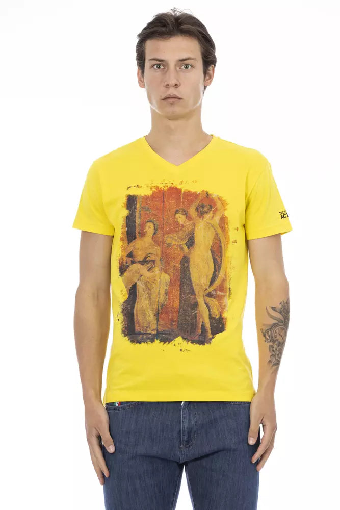 Yellow Cotton Men's T-Shirt