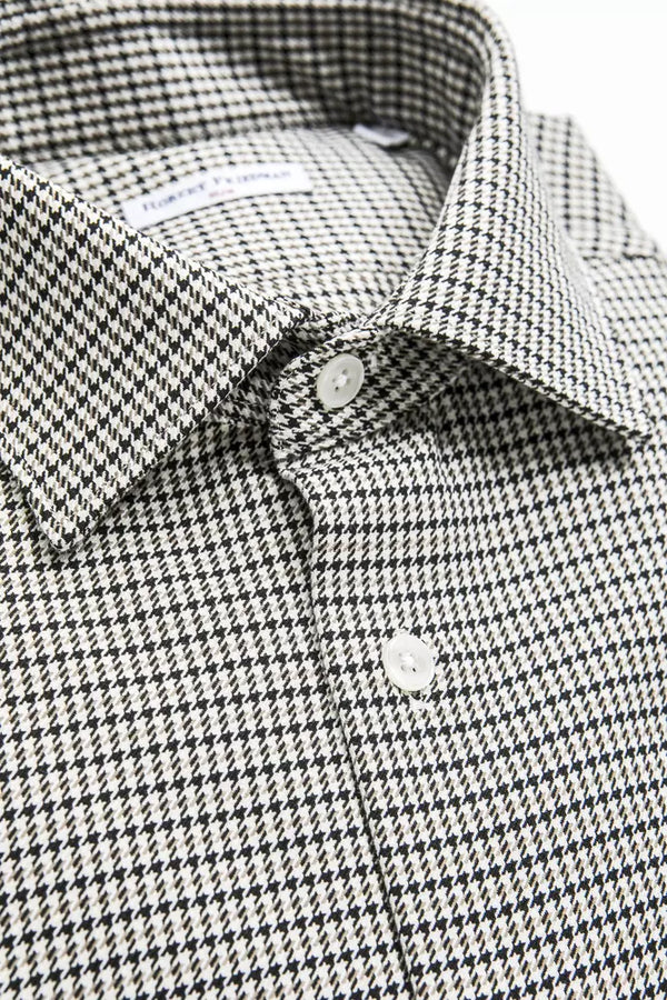 Camicia da uomo in cotone beige