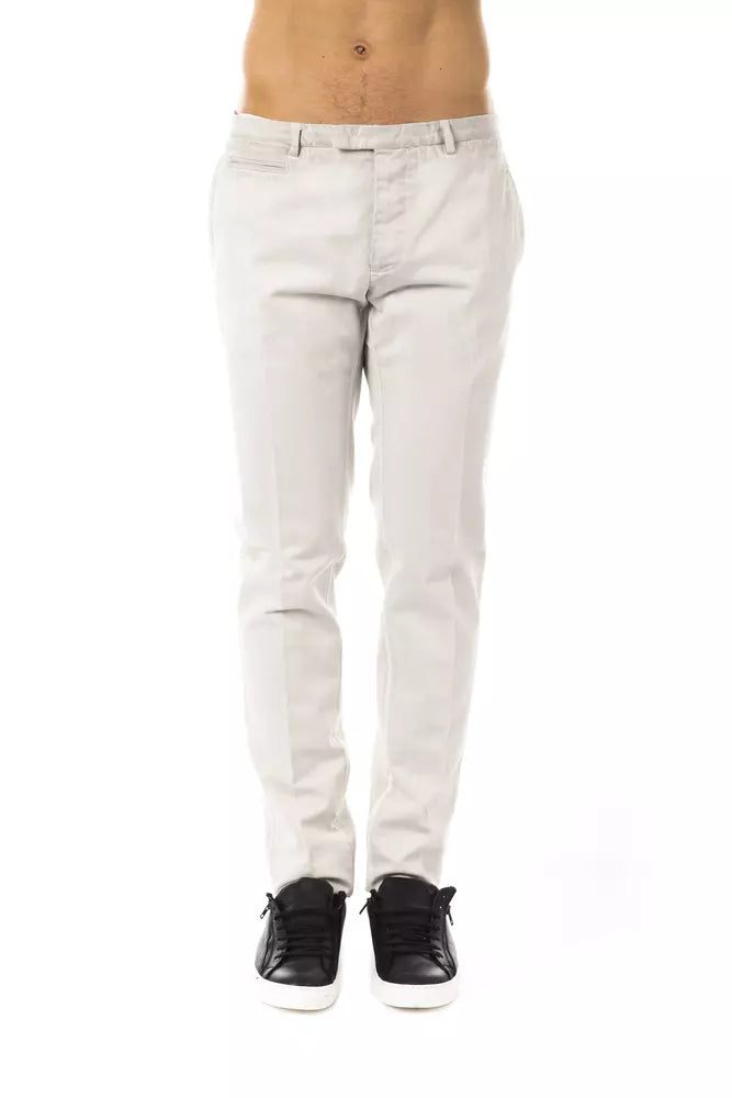 Pantaloni da uomo in cotone grigio