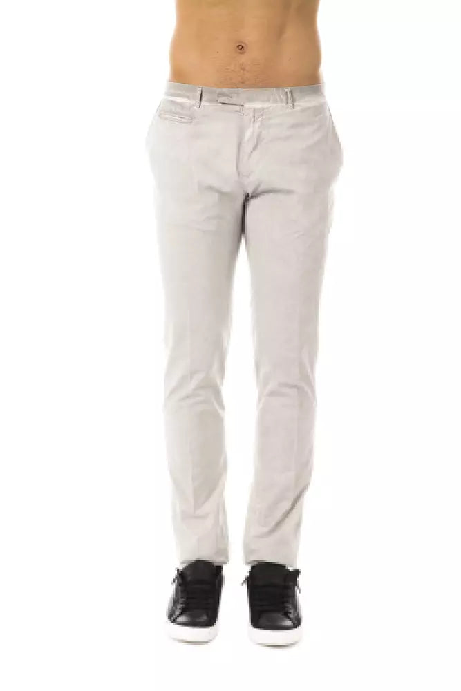 Pantaloni da uomo in cotone grigio