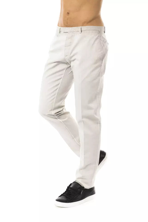 Pantaloni da uomo in cotone grigio