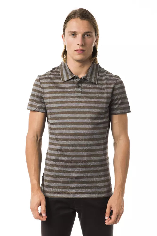 Polo uomo in cotone grigio