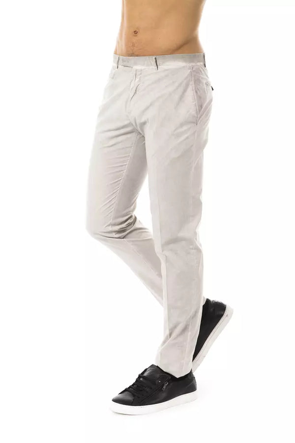 Pantaloni da uomo in cotone grigio