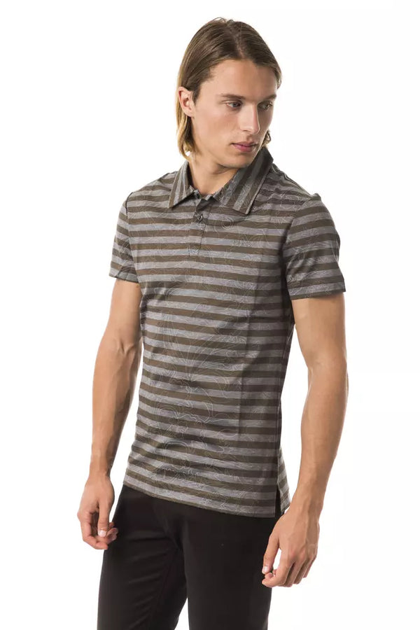 Polo uomo in cotone grigio