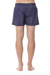 Roberto Cavalli Sport Blue Polyester Men's Swim Trunk