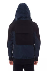 Nicolo Tonetto Black Wool Men Jacket with Hood and Pockets