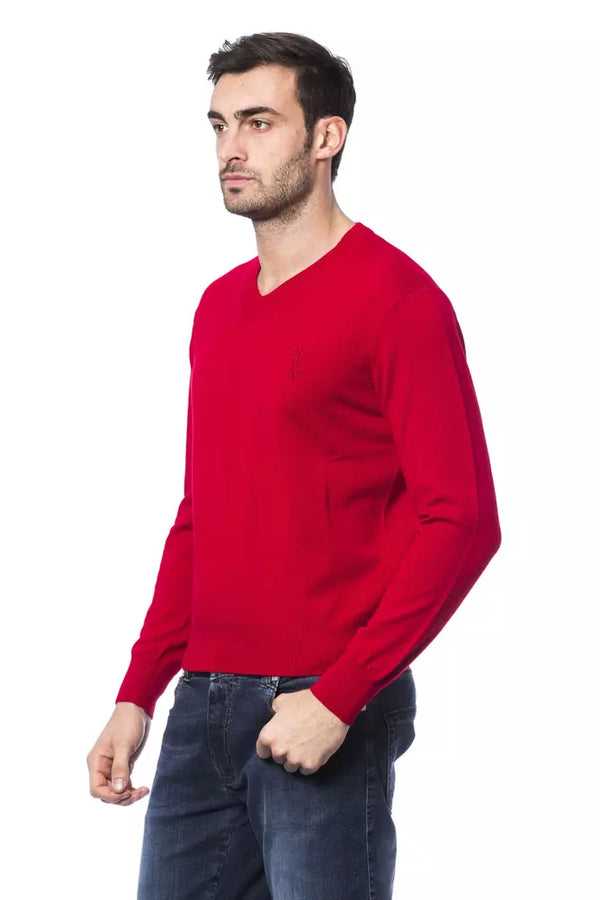 Red Merino Mens Sweater