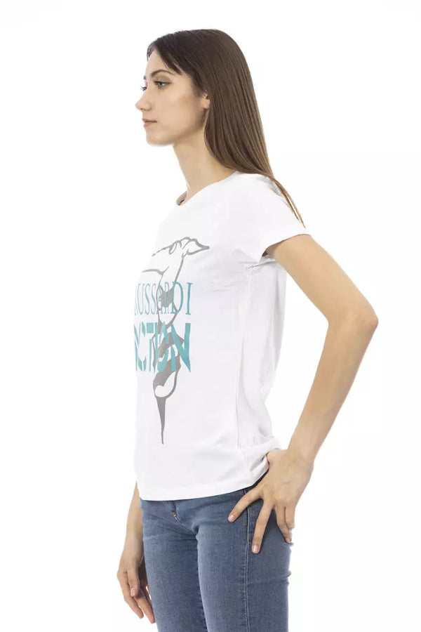 Top donna in cotone bianco