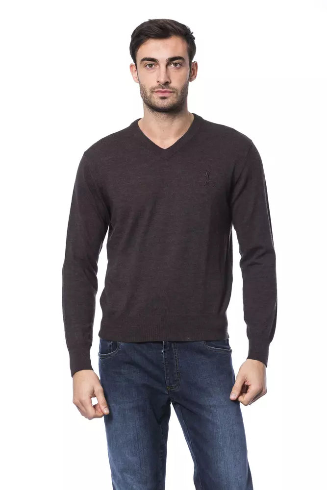 Brown Merino Men Sweater