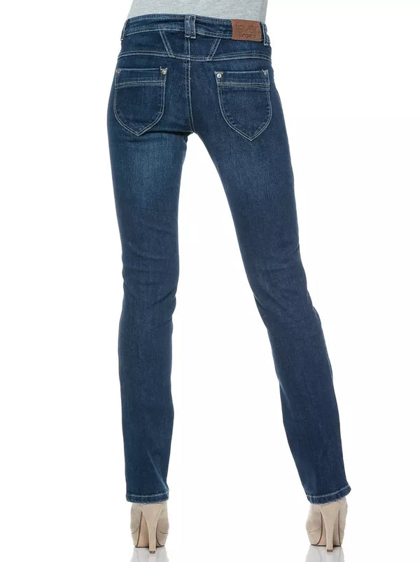 Blue Cotton Women's Jeans