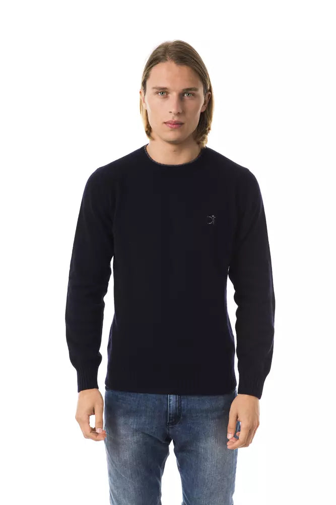 Maglione da uomo in lana blu