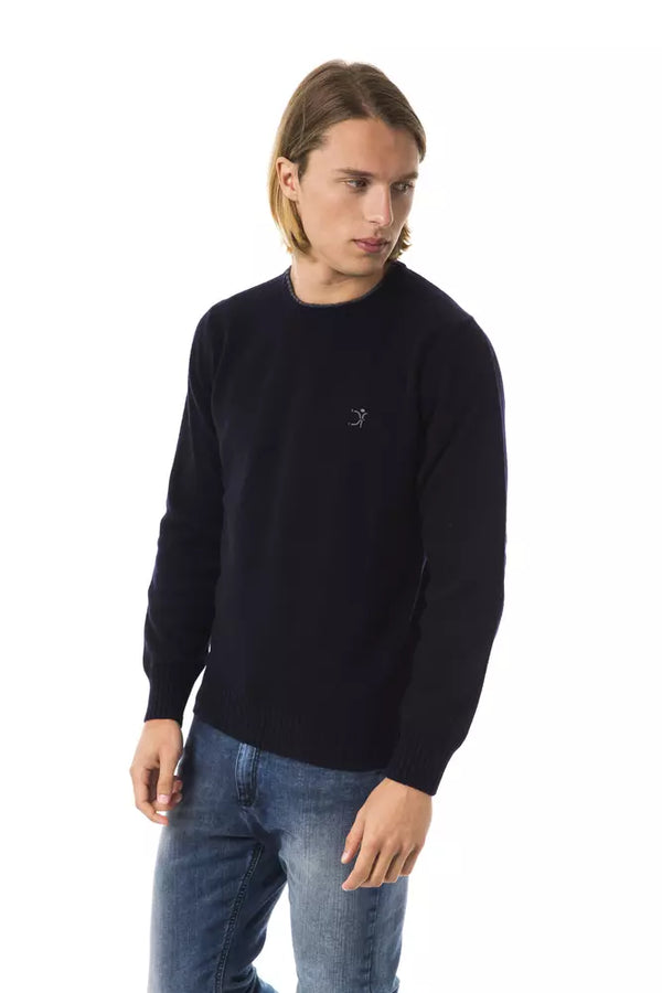 Maglione da uomo in lana blu