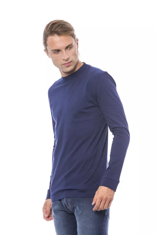 Maglione da uomo in cotone blu