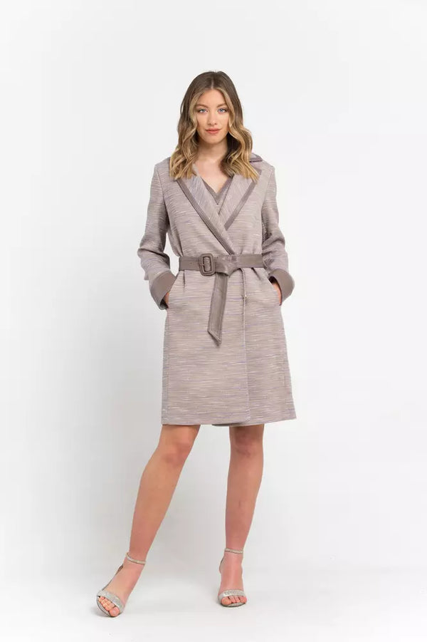 Cappotto donna in cotone beige