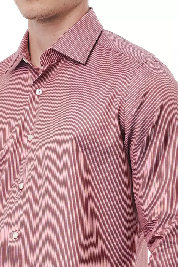 Red Cotton Men Shirt