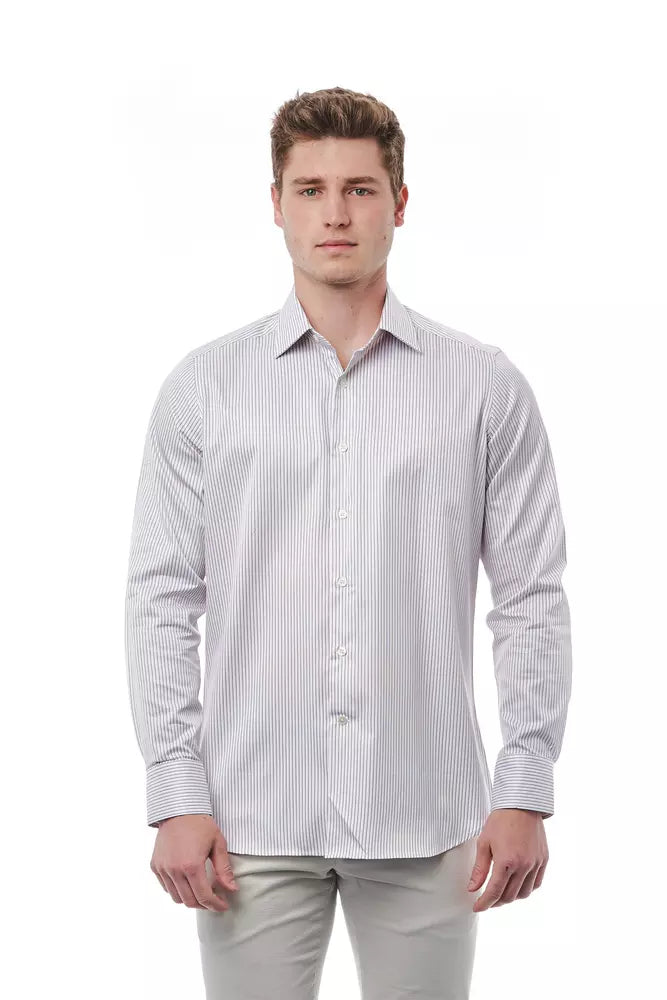 Camicia da uomo in cotone bianco