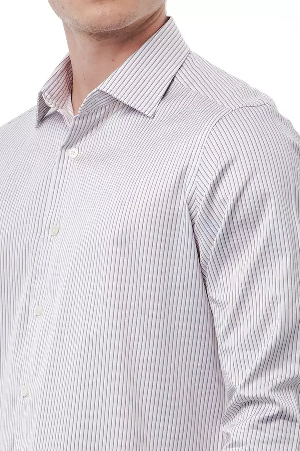 Camicia da uomo in cotone bianco