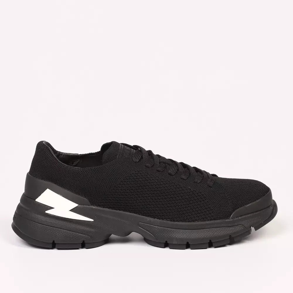 Black Textile Men Sneaker