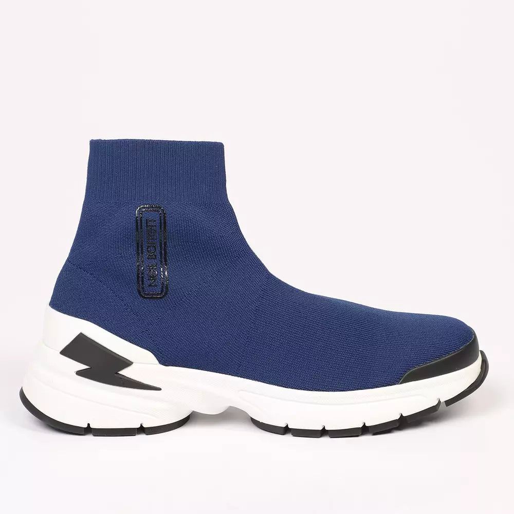 Sneaker uomo in tessuto blu