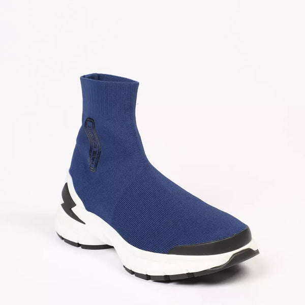 Sneaker uomo in tessuto blu