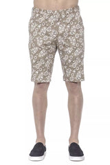 PT Torino Beige Cotton Men Bermuda Shorts