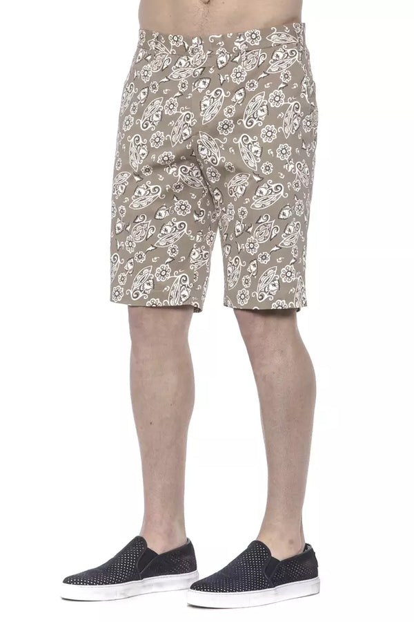 Pantaloncini da uomo in cotone beige