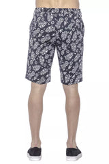 PT Torino Blue Cotton Men's Bermuda Shorts