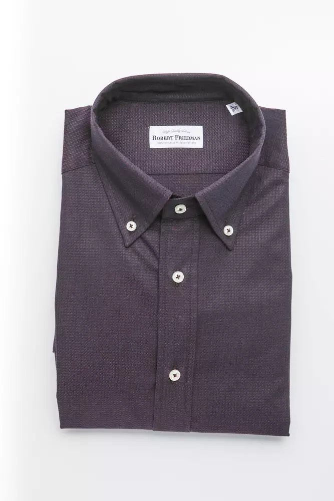 Camicia da uomo in cotone nero