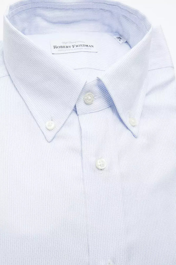 Camicia da uomo in cotone azzurro