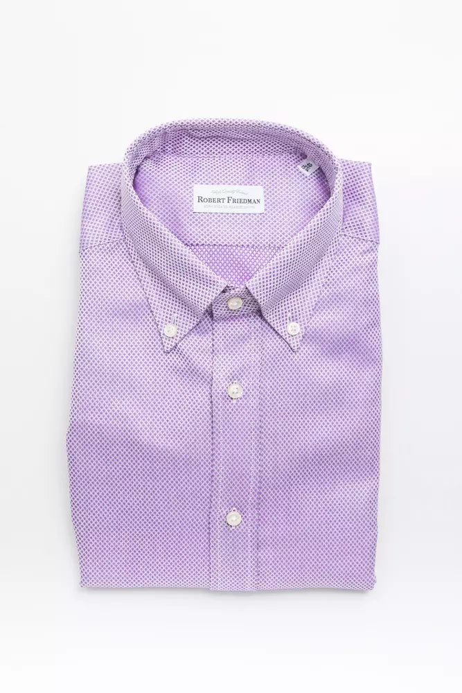 Camicia da uomo in cotone rosa