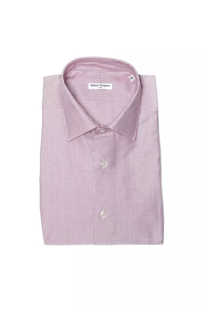 Camicia da uomo in cotone rosa