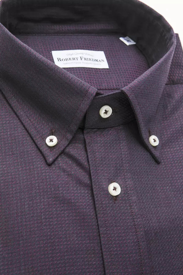 Camicia da uomo in cotone nero