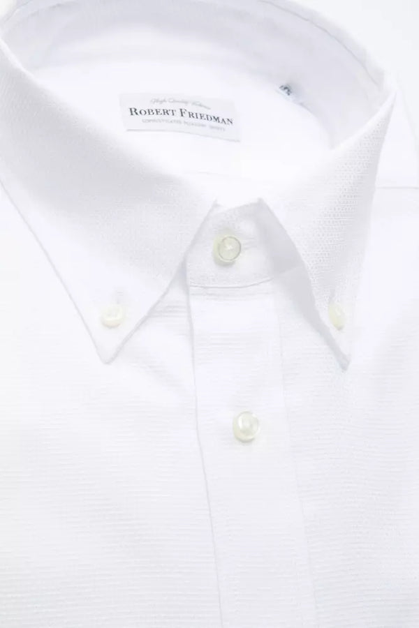 Camicia da uomo in cotone bianco