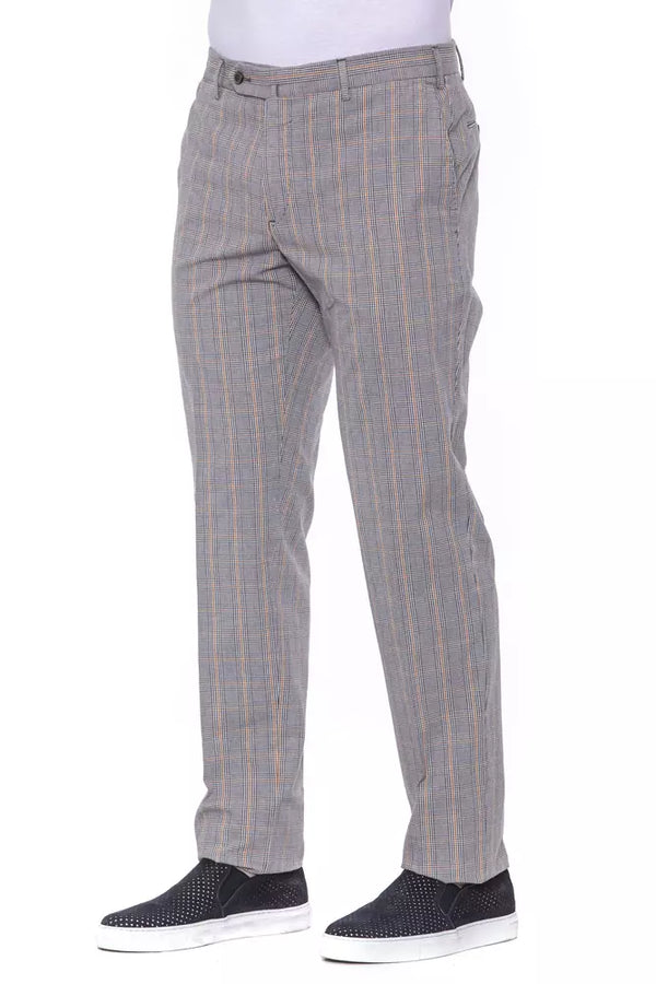 Pantaloni da uomo in cotone grigio