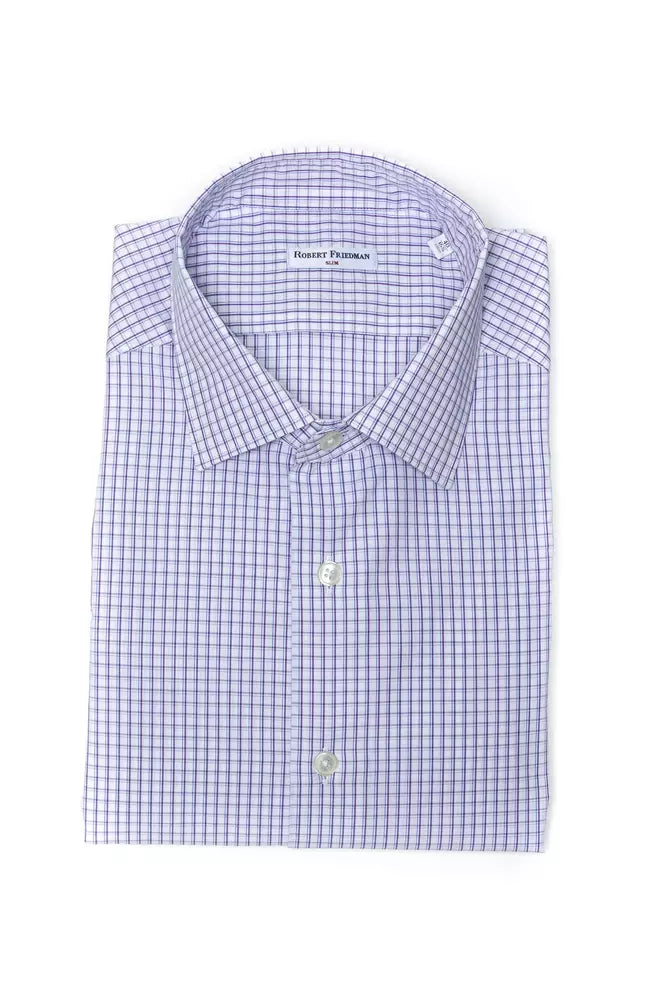 Camicia da uomo in cotone bordeaux