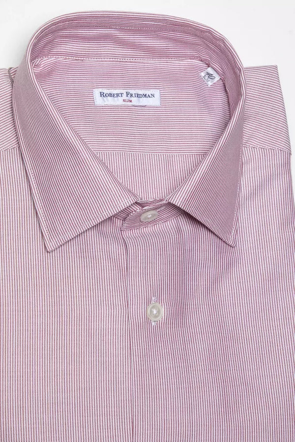 Camicia da uomo in cotone rosa