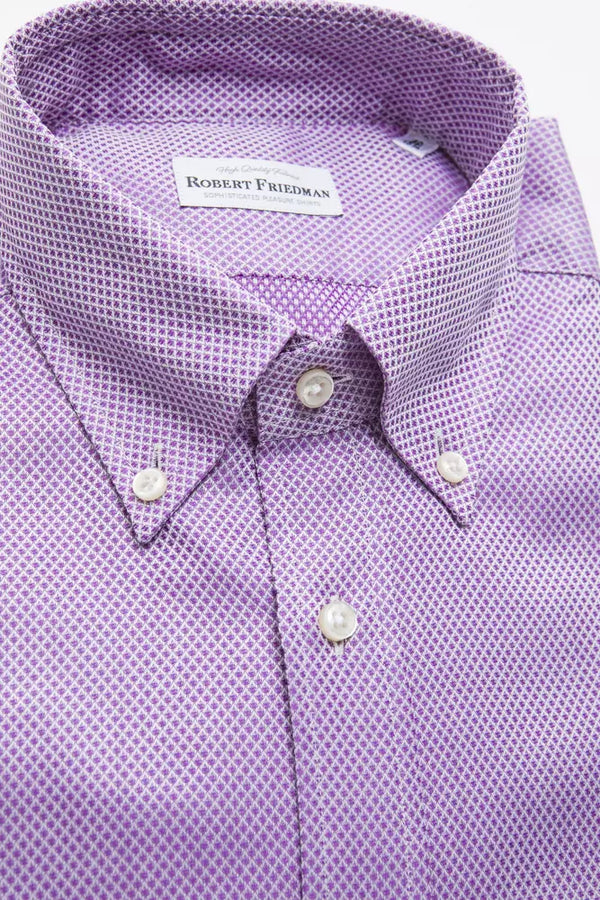 Camicia da uomo in cotone rosa