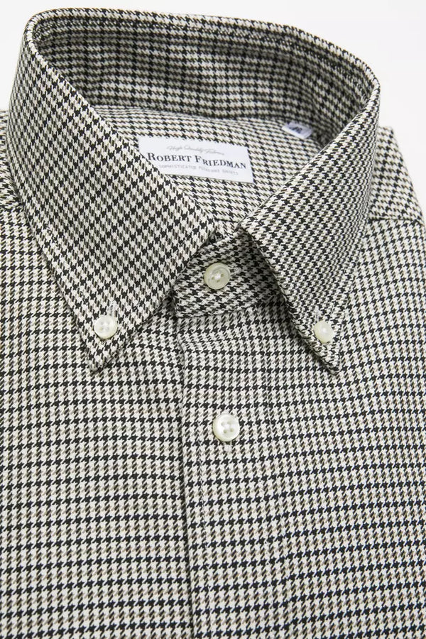 Camicia da uomo in cotone beige