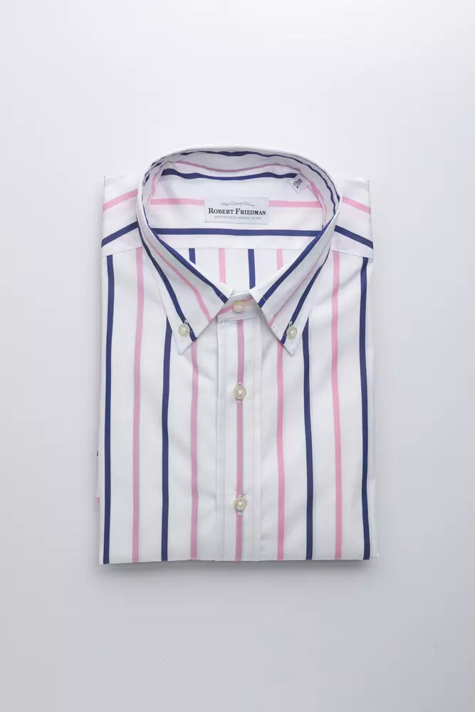 Camicia da uomo in cotone bianco