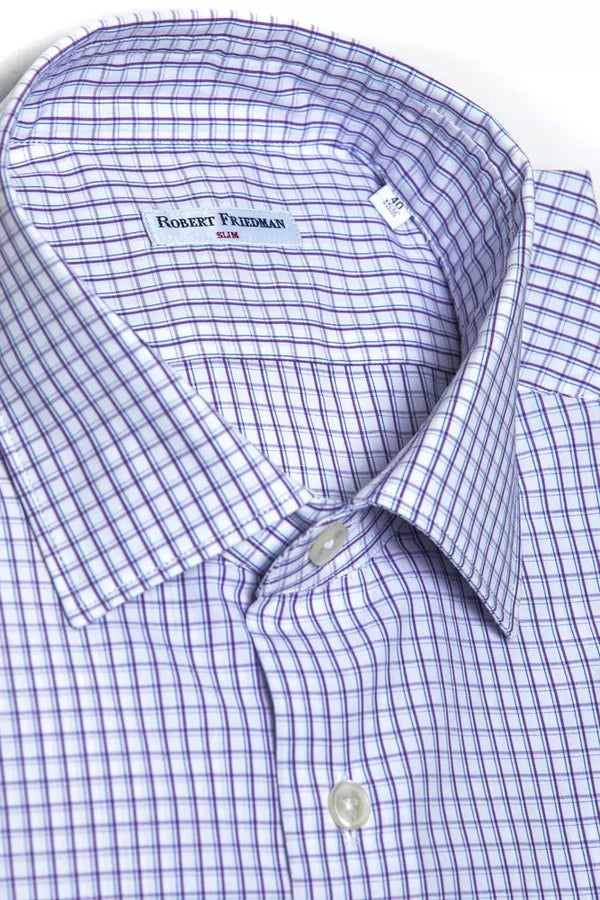 Camicia da uomo in cotone bordeaux