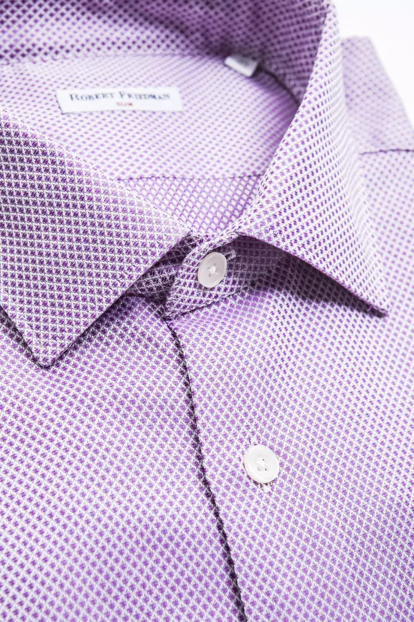 Camicia da uomo in cotone rosa