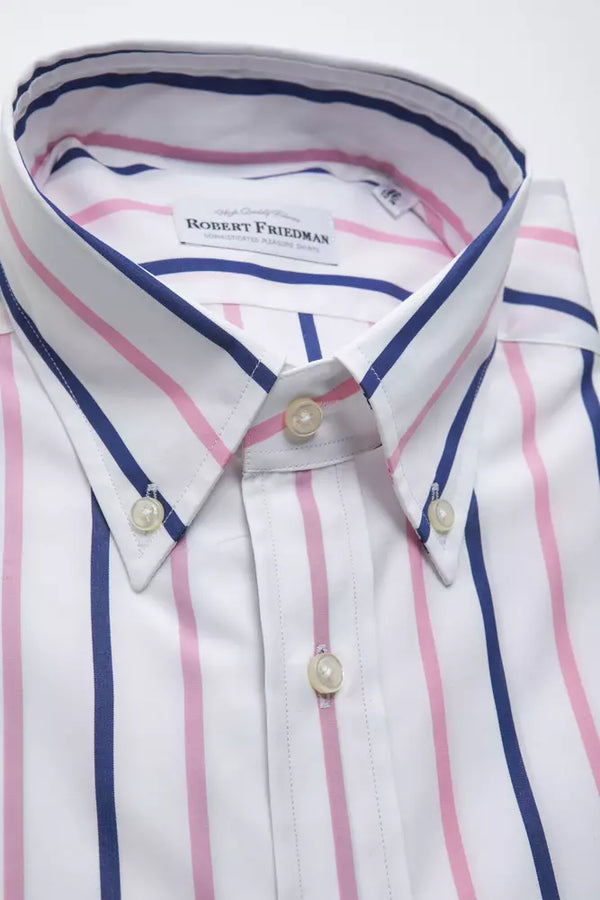 Camicia da uomo in cotone bianco