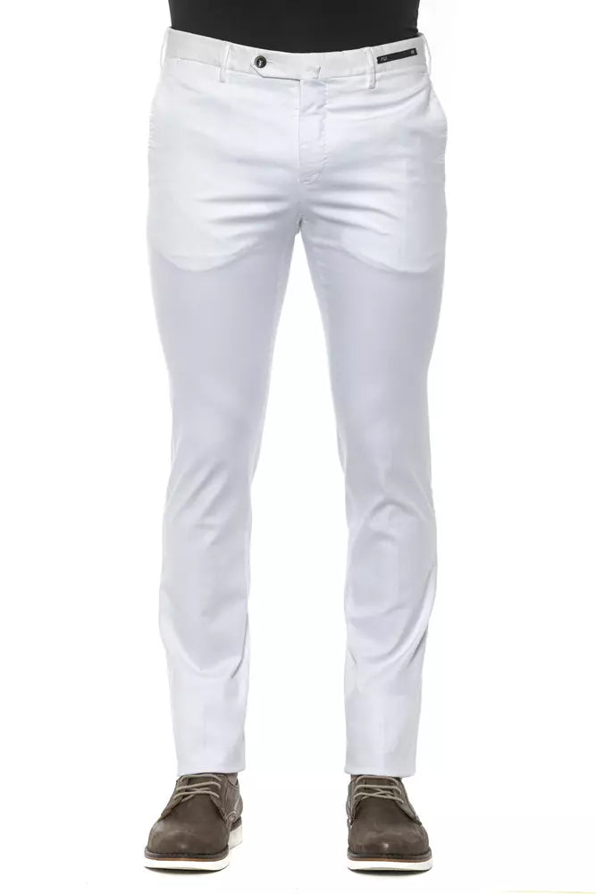 Pantaloni da uomo in cotone bianco