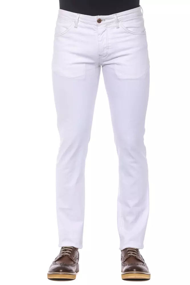 Pantaloni da uomo in cotone bianco